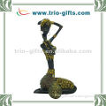 African lady resin figurine